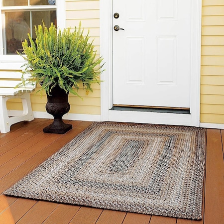 4 X 6 Ft. Wildwood Ultra Durable Oval Braided Rug - Brown